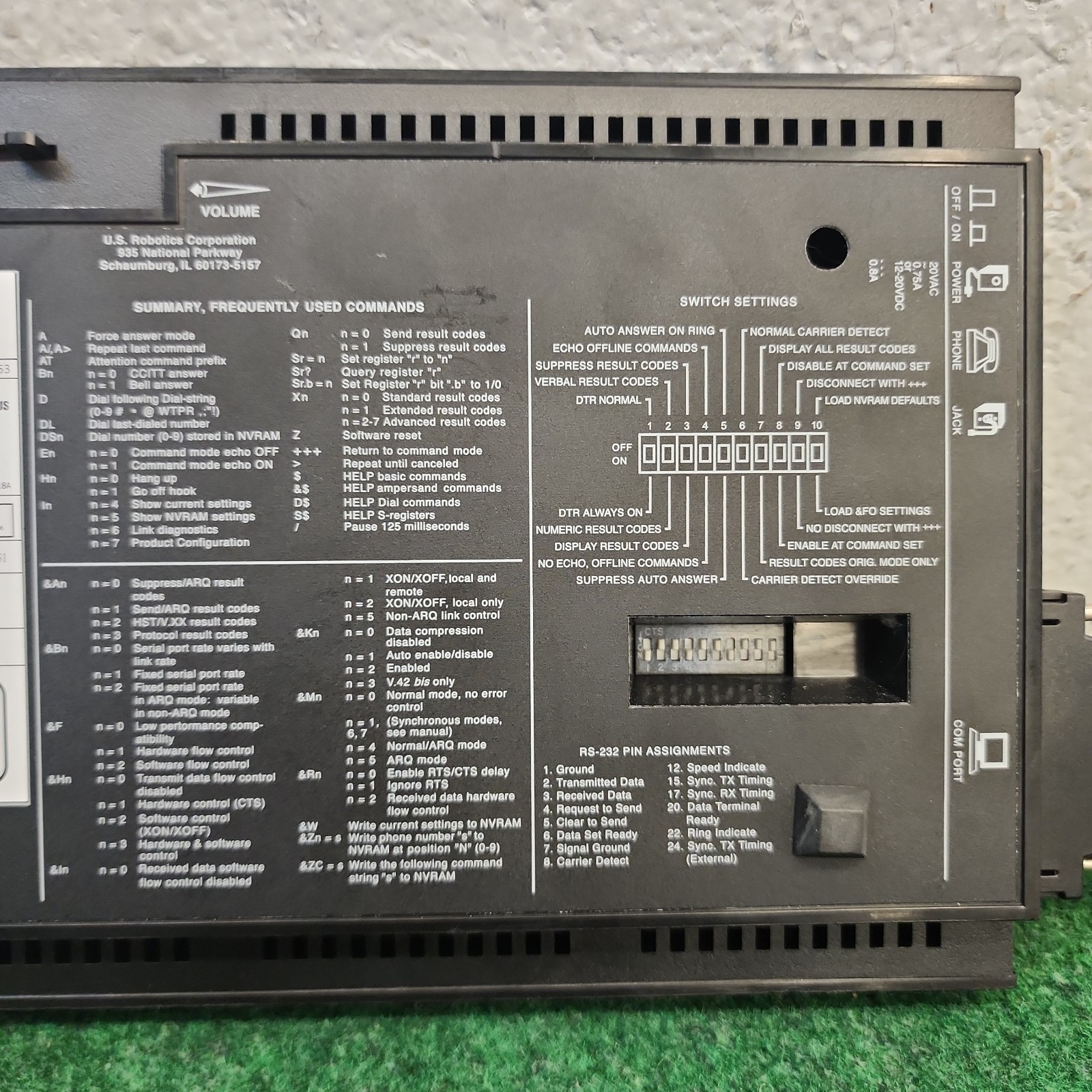 US Robotics 3453C Courier 56K Global Business Modem
