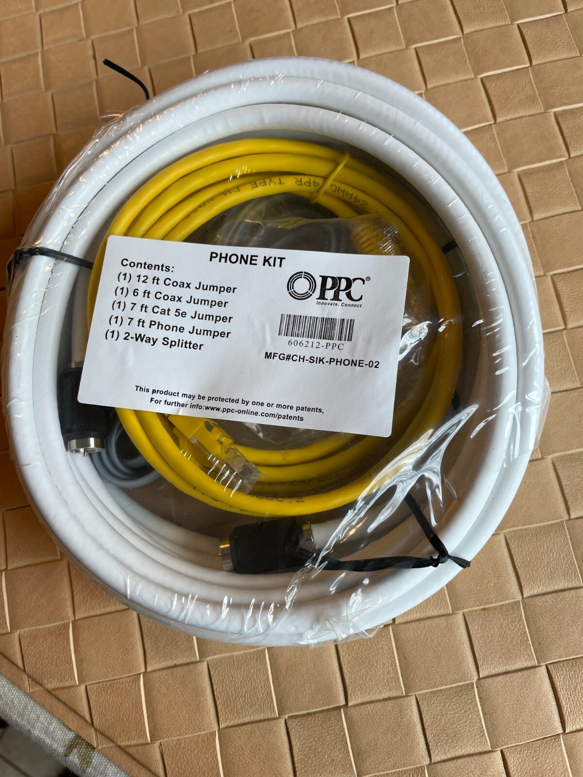 PPC Phone Kit, Coax, Cat 5e, Phone Jumper, 2-way Splitter New