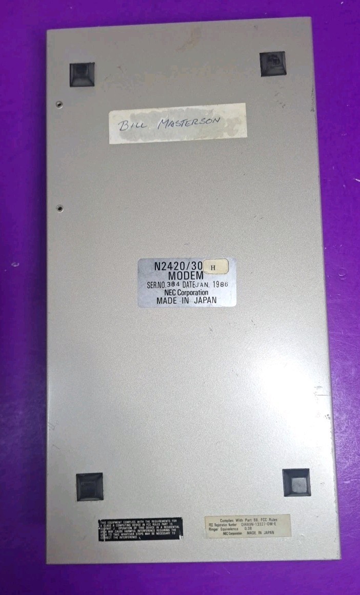 NEC N2420/30 Data ModemNO POWER SUPPLY