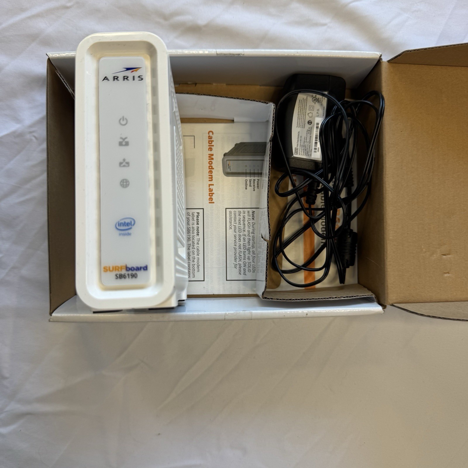 ARRIS Surfboard SB6190 – 32×8 Docsis 3.0 Cable Modem – White