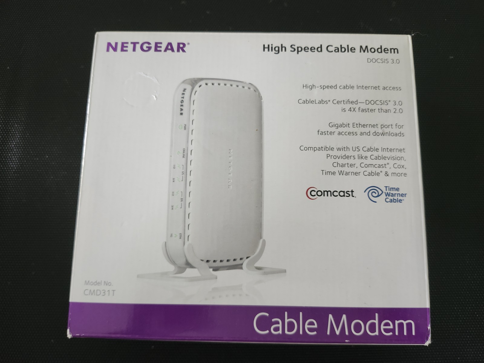 Netgear CMD31T High Speed Cable Modem DOCSIS 3.0 NEW IN OPEN BOX