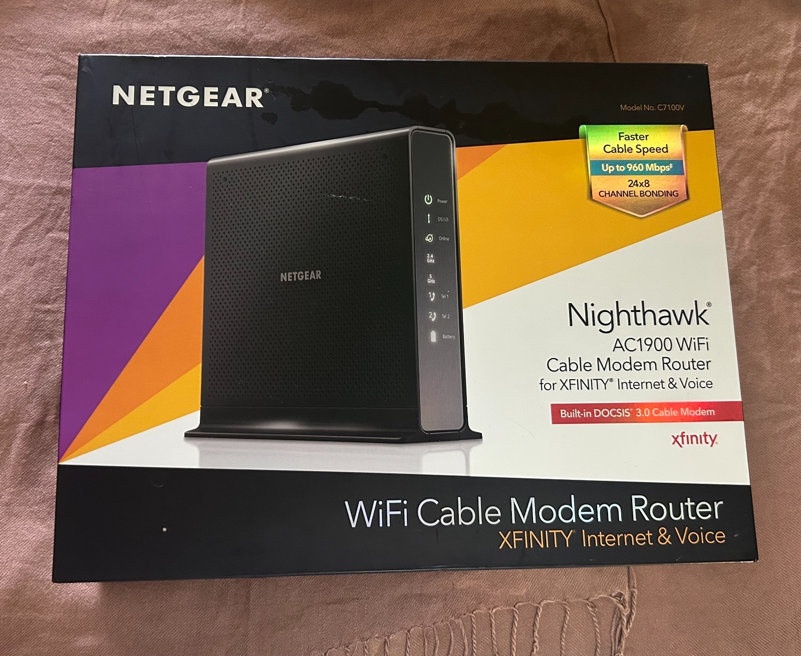 Nighthawk AC1900 Wifi Cable Modem Router for Xfinity Internet & Voice