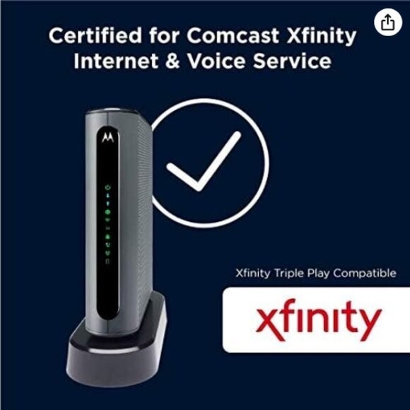 Motorola 24×8 Cable Modem + AC1900 WiFi Router + 2 Phone Line for Xfinity MT7711