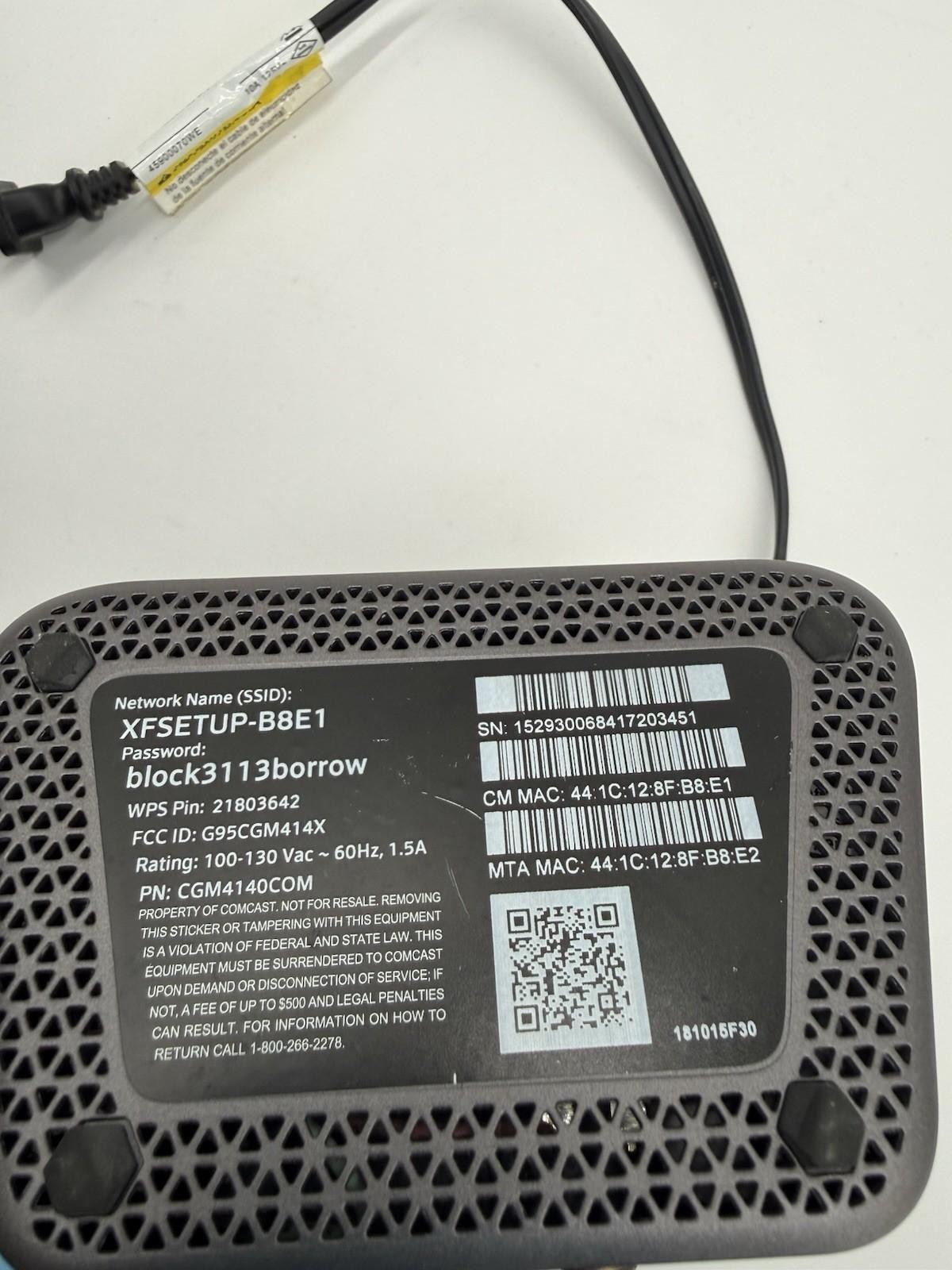 Xfinity XB6 CGM4140COM Cable Modem Router WiFi Gateway – Block3113borrow