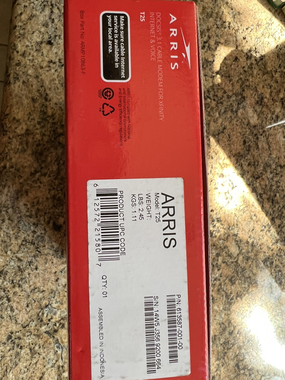 arris surfboard docsis 3.1 cable modem – t25