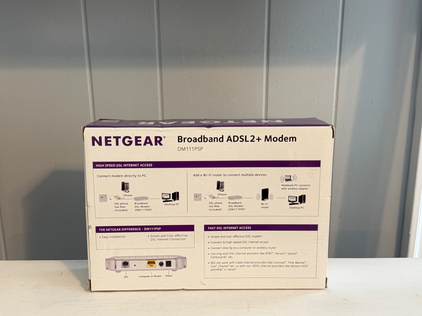 NETGEAR ADSL2+ Broadband Modem DM111PSP Complete Open Box FAST SHIP 🇺🇸⚡️