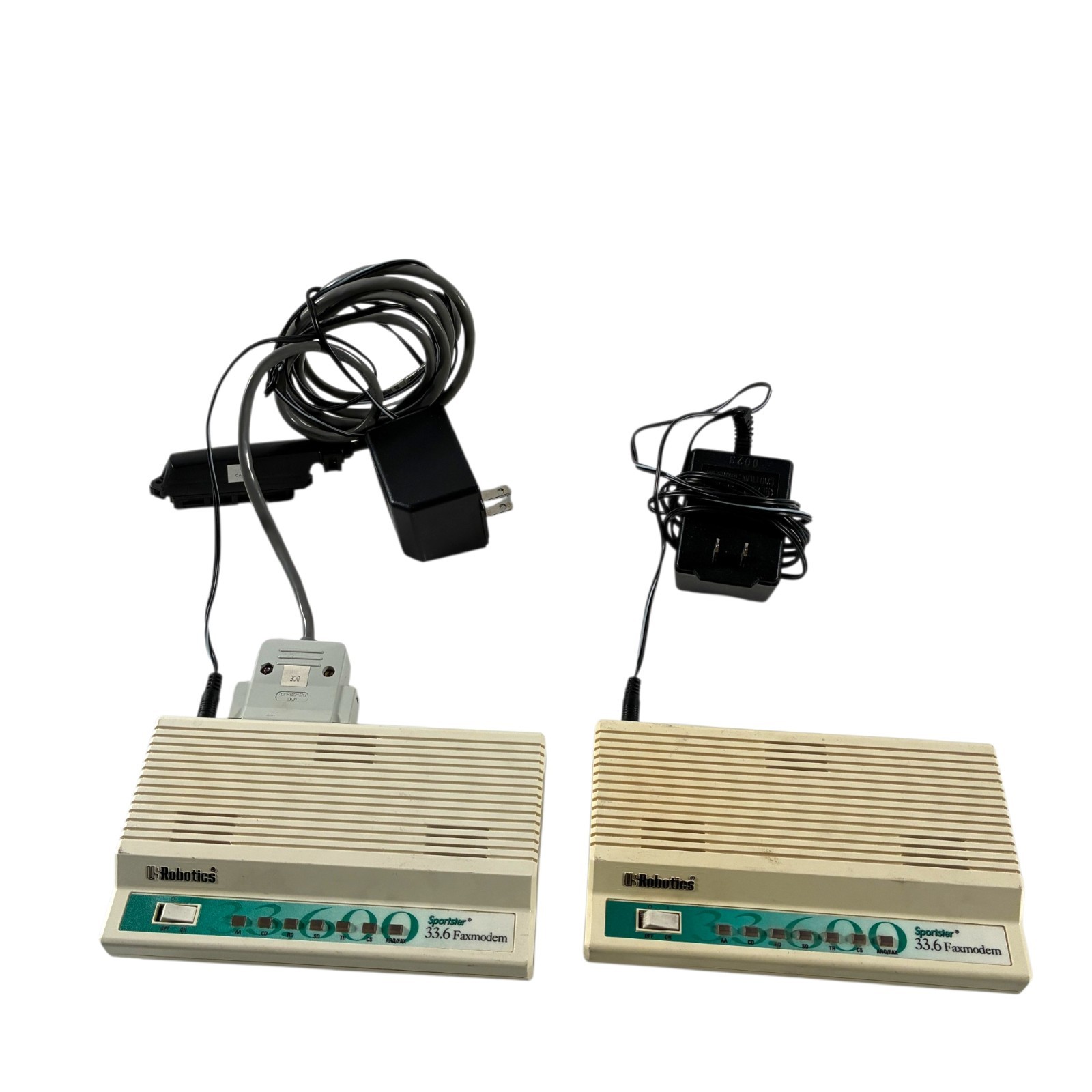 USRobotics Sportster 33,600 Faxmodem Model 0648 Vintage RS-232 External Lot of 2