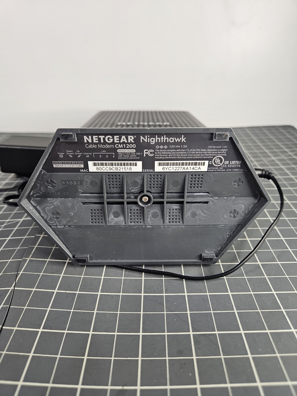 NETGEAR Nighthawk CM1200 DOCSIS 3.1 Cable Modem