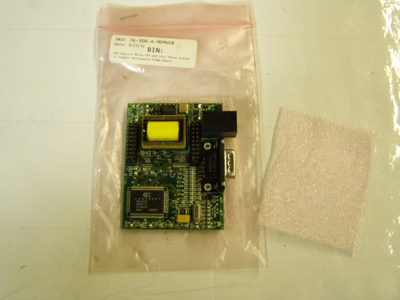 NEC Electra Elite MDM-U10 Unit Phone System VM Remote Maintenance Modem Board