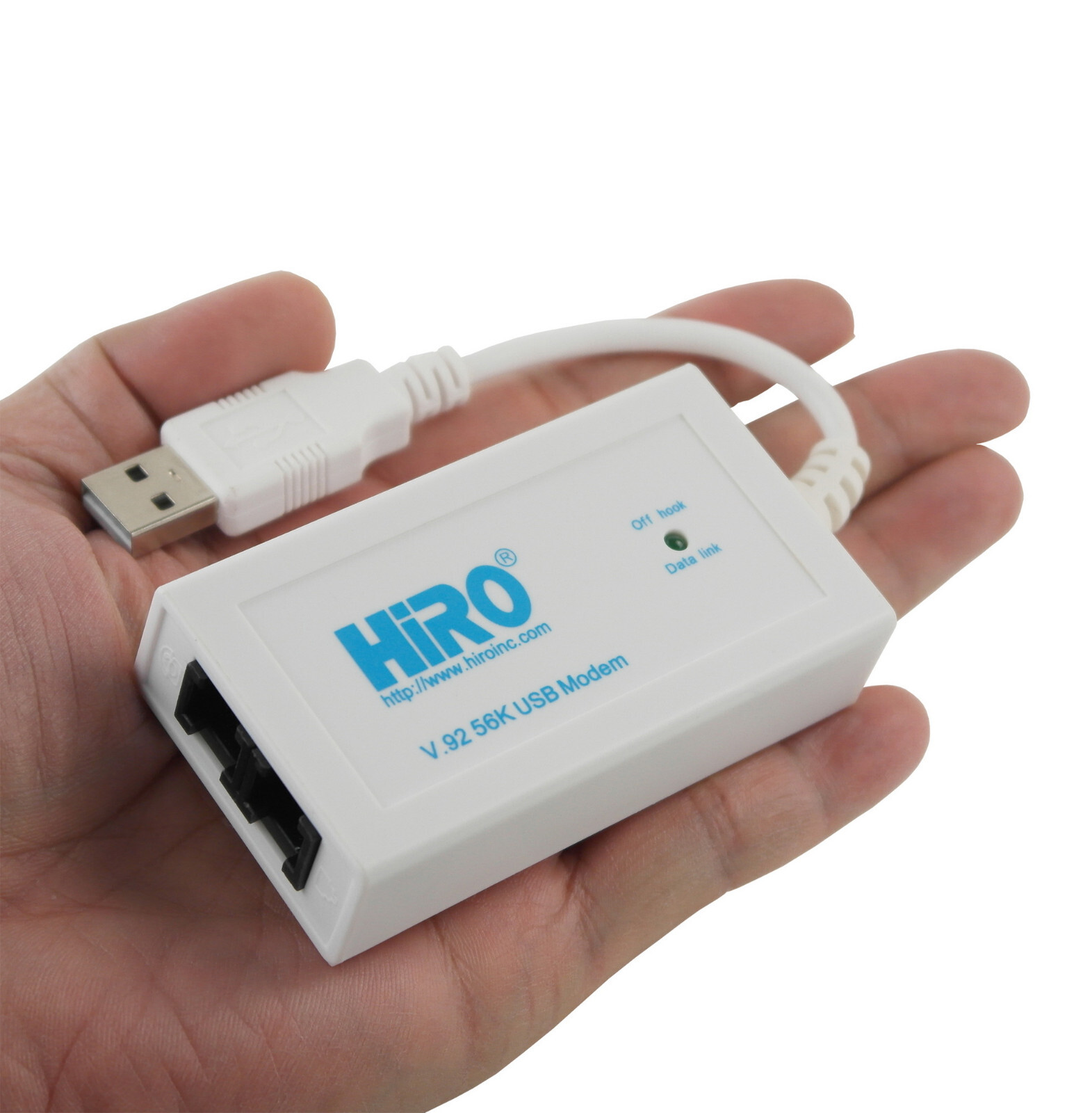 HiRO H50364 V92 56K USB-C Type C Data Fax Modem Dual Port Windows 11 10 8.1 8 7