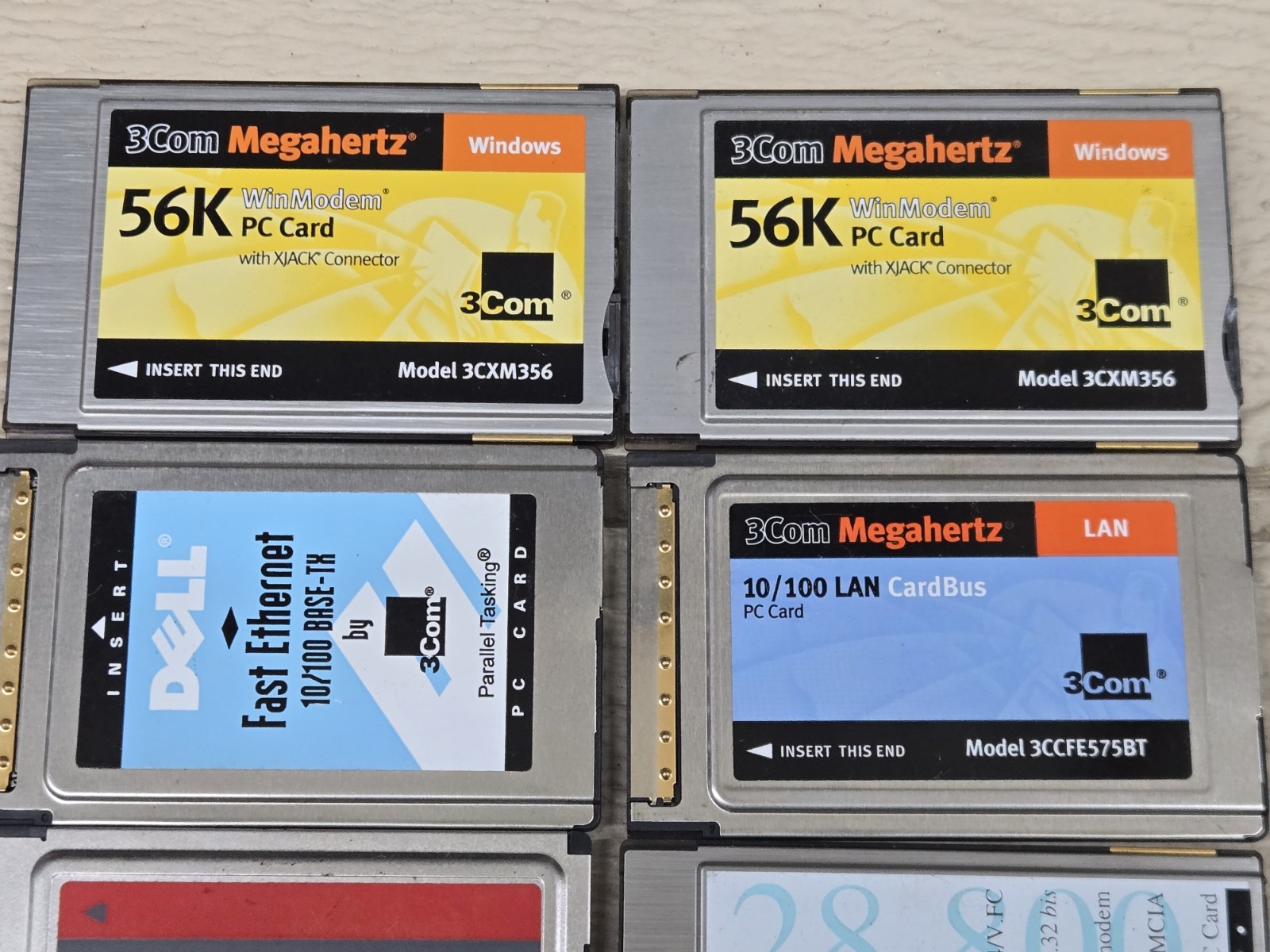 LOT Of 7 3Com & Others PCMCIA Megahertz PC Card Modem xjack connector FREE SHIP