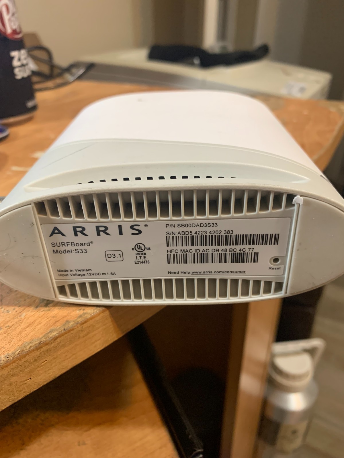 arris surfboard s33 D3.1 cable modem