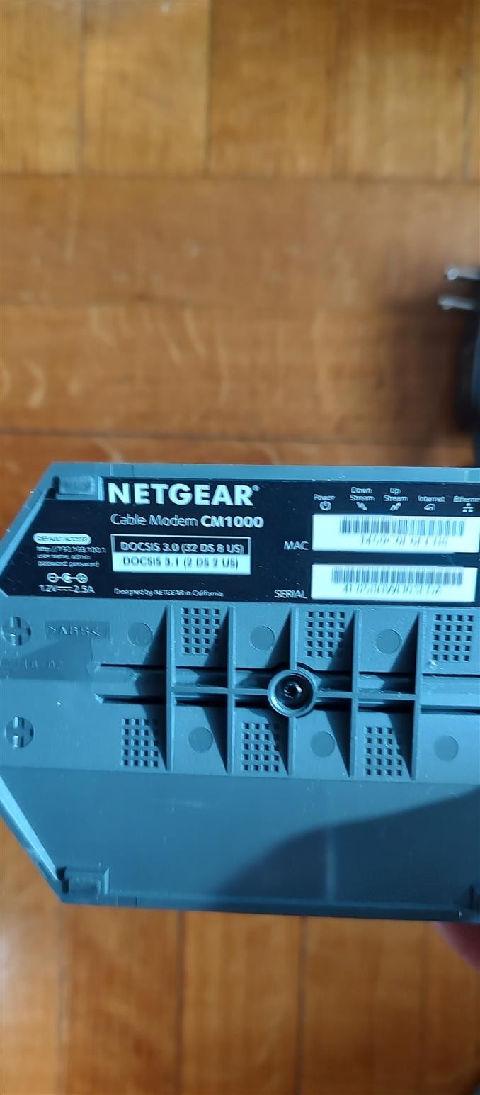 NETGEAR Nighthawk CM1200-100NAS DOCSIS 3.1 Cable Modem