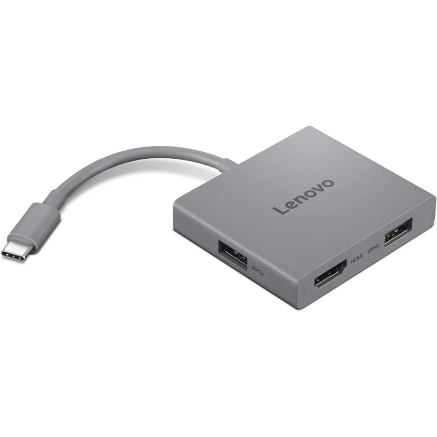 Lenovo usb-c 4 in 1 hub gen2 usb hub (grijs)