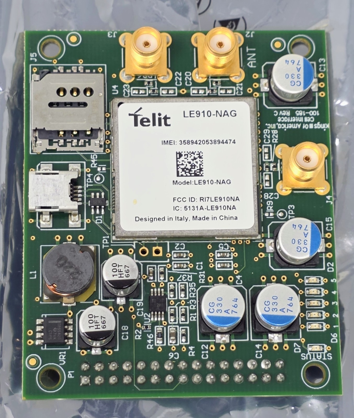 Telit LE910-NAG LTE 4G Modem Development Boards