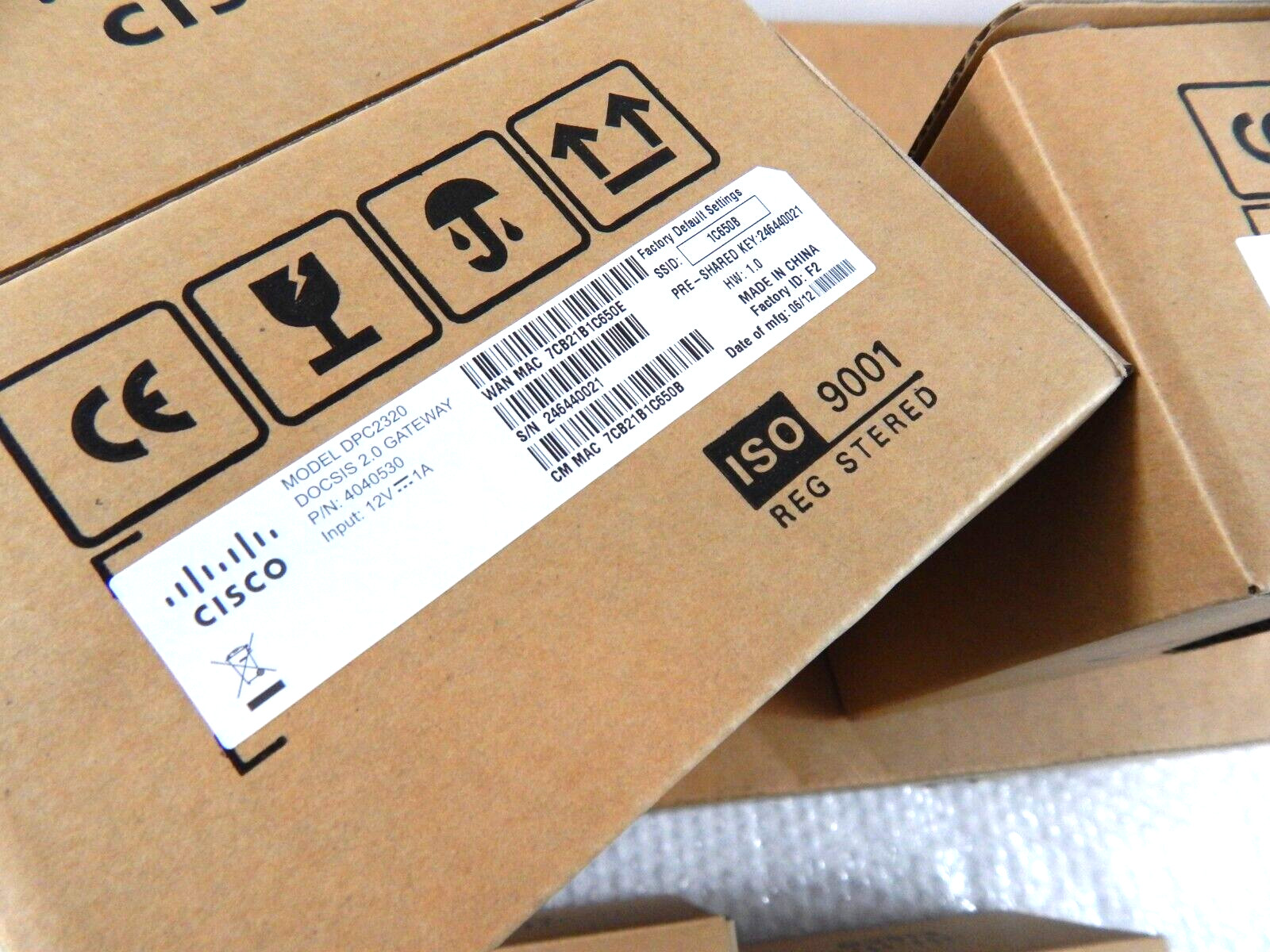 CISCO- DPC2320 CABLE MODEM WIRELESS ROUTER – 2.0 GATEWAY ETHERNET BOX OF 10 NEW