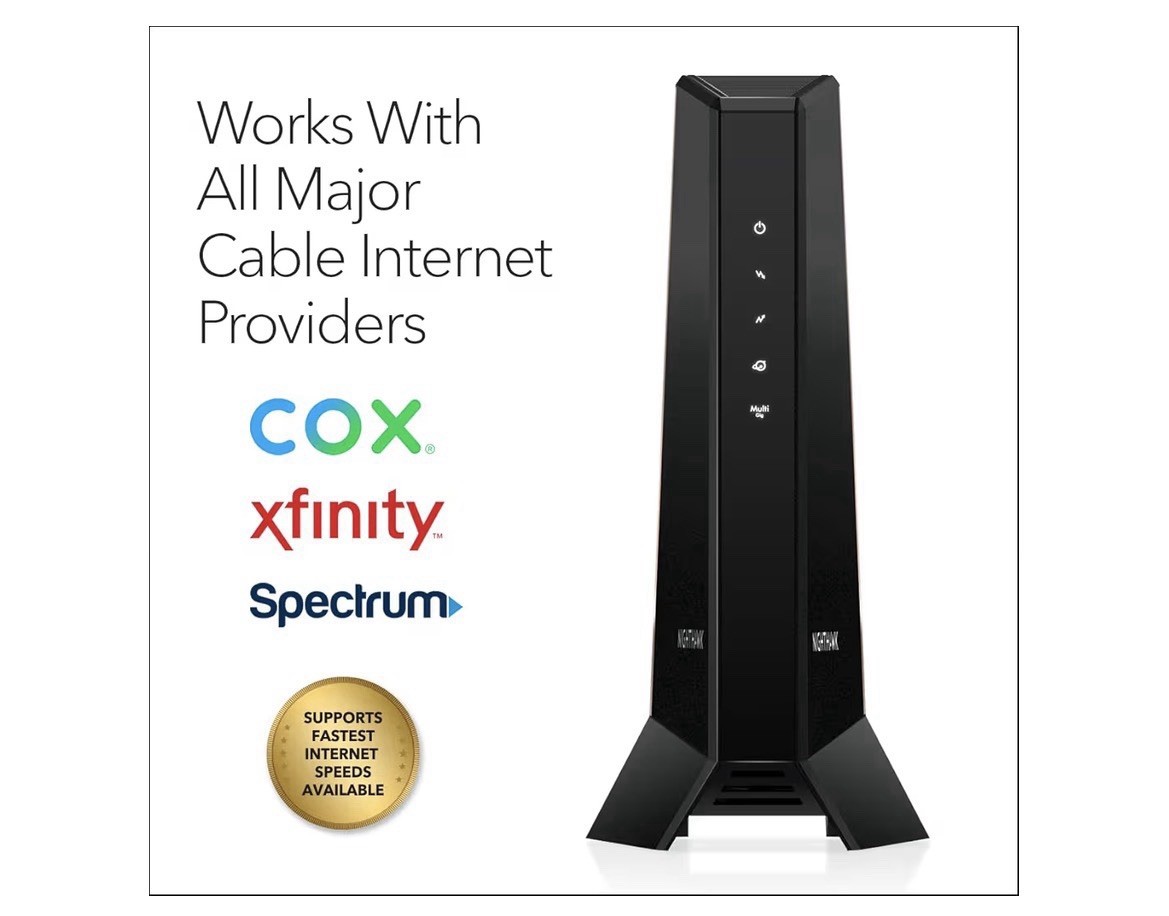 NETGEAR Nighthawk CM2000 DOCSIS 3.1 Mid/high-Split Cable Modem,Black-LN