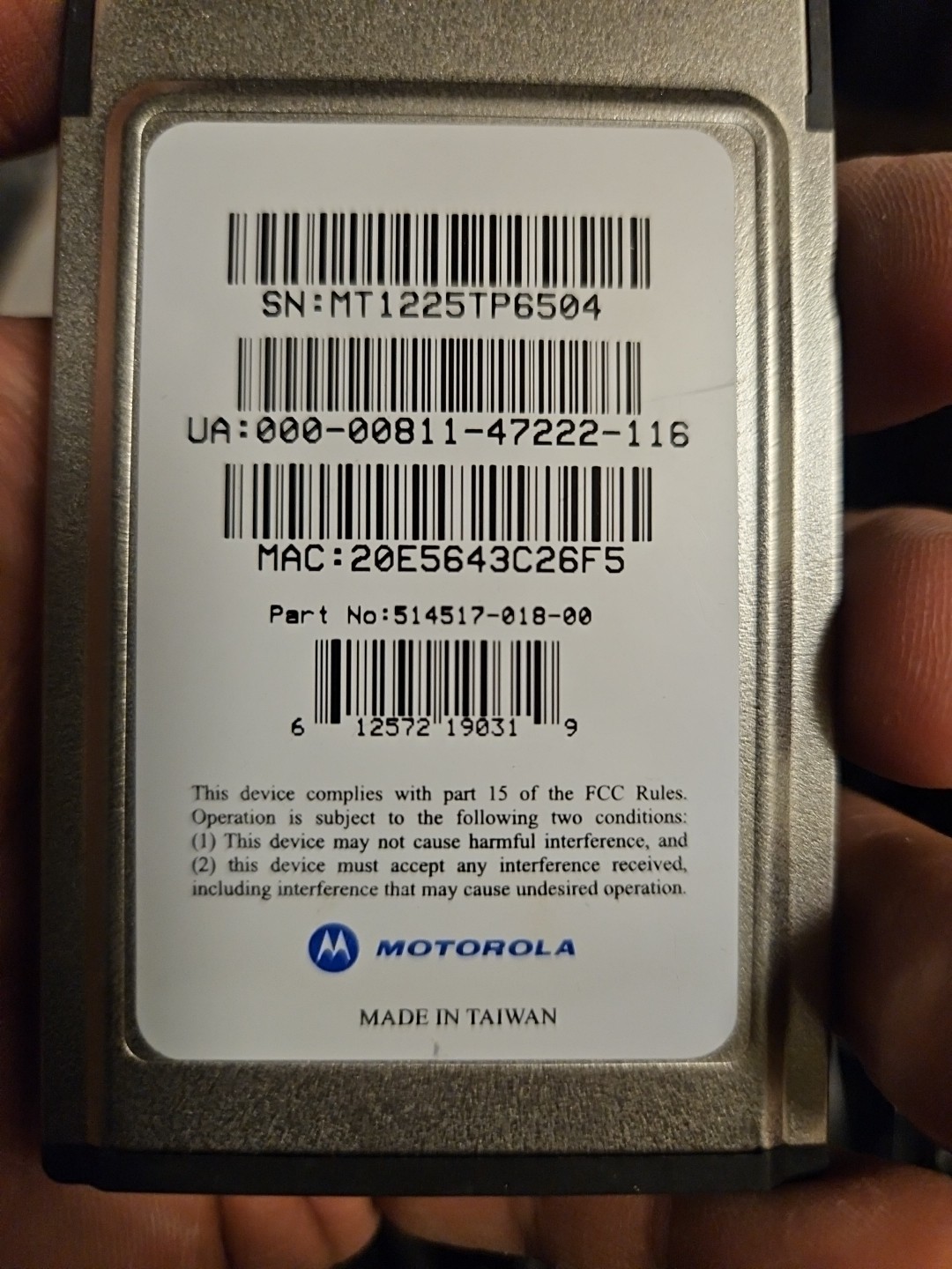 Motorola/Arris M-Card MediaCipher Multi Stream 514517-018-00