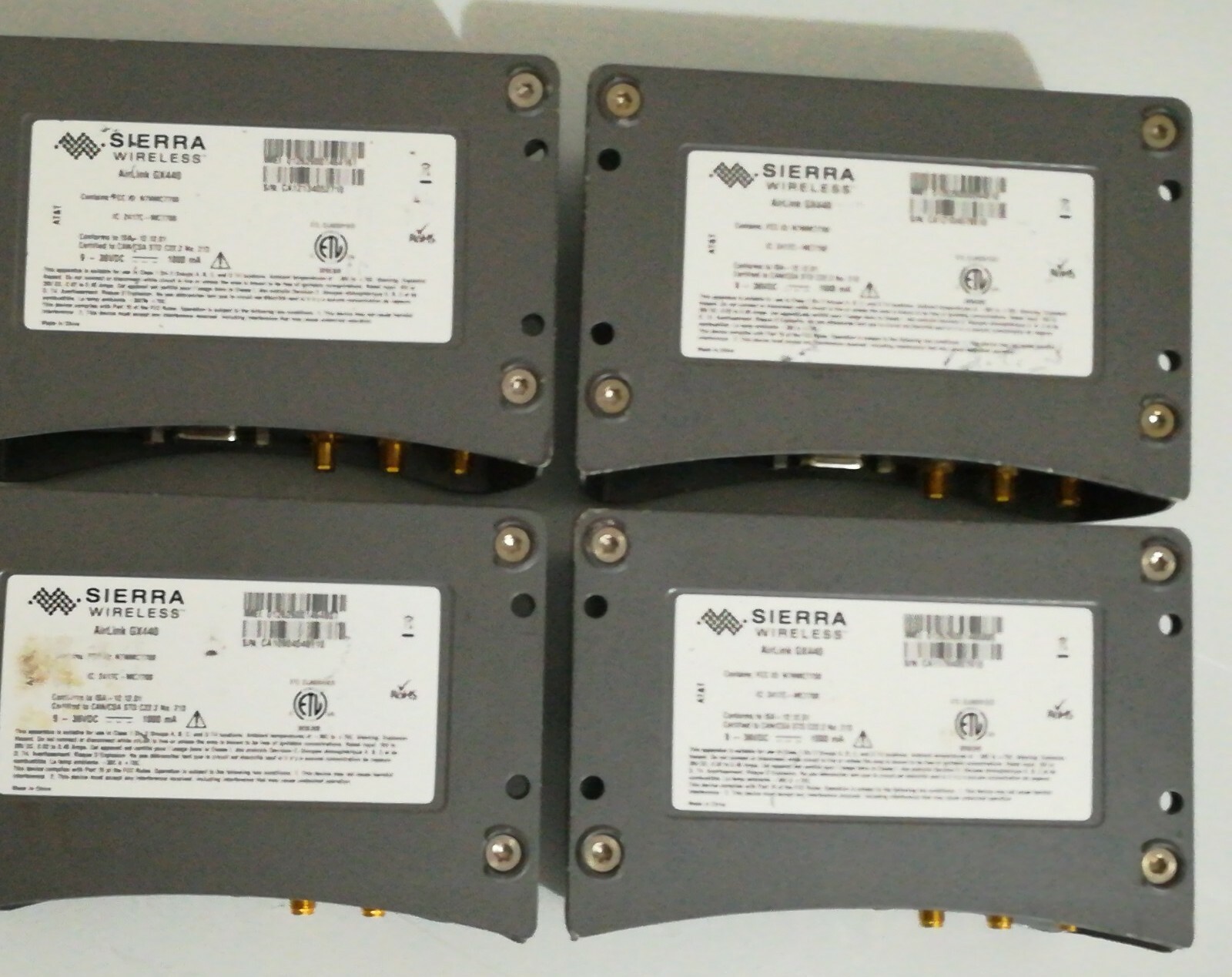 Lot of 4 SIERRA WIRELESS AirLink GX440 Verizon 4G LTE Wireless Cellular Modem