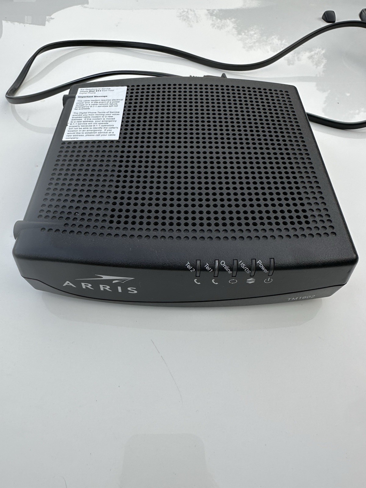 Arris TM1602A Docsis 3.0 Telephony Cable Modem for Charter Optimum Cablevision