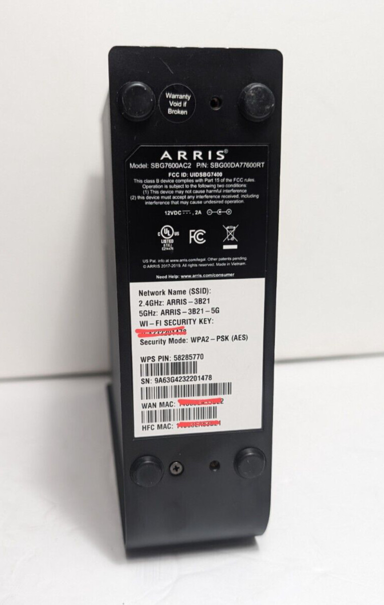 ARRIS SURFboard SBG7600AC2 DOCSIS 3.0 Cable Modem & AC2350 Dual-Band WiFi Router