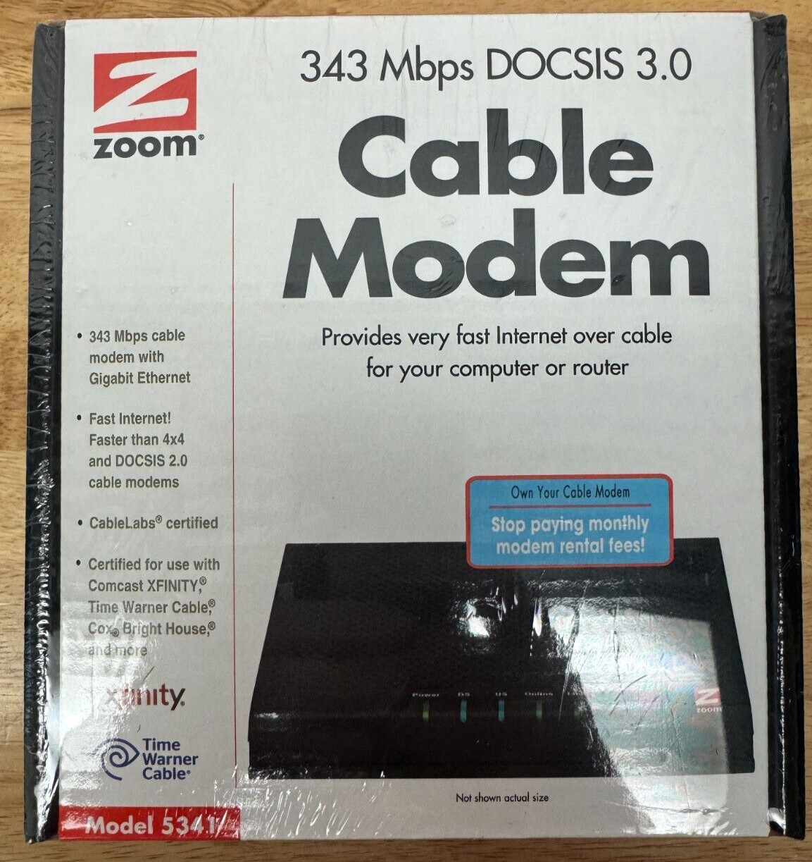 Zoom 5341 Cable Modem – New & Factory Sealed!