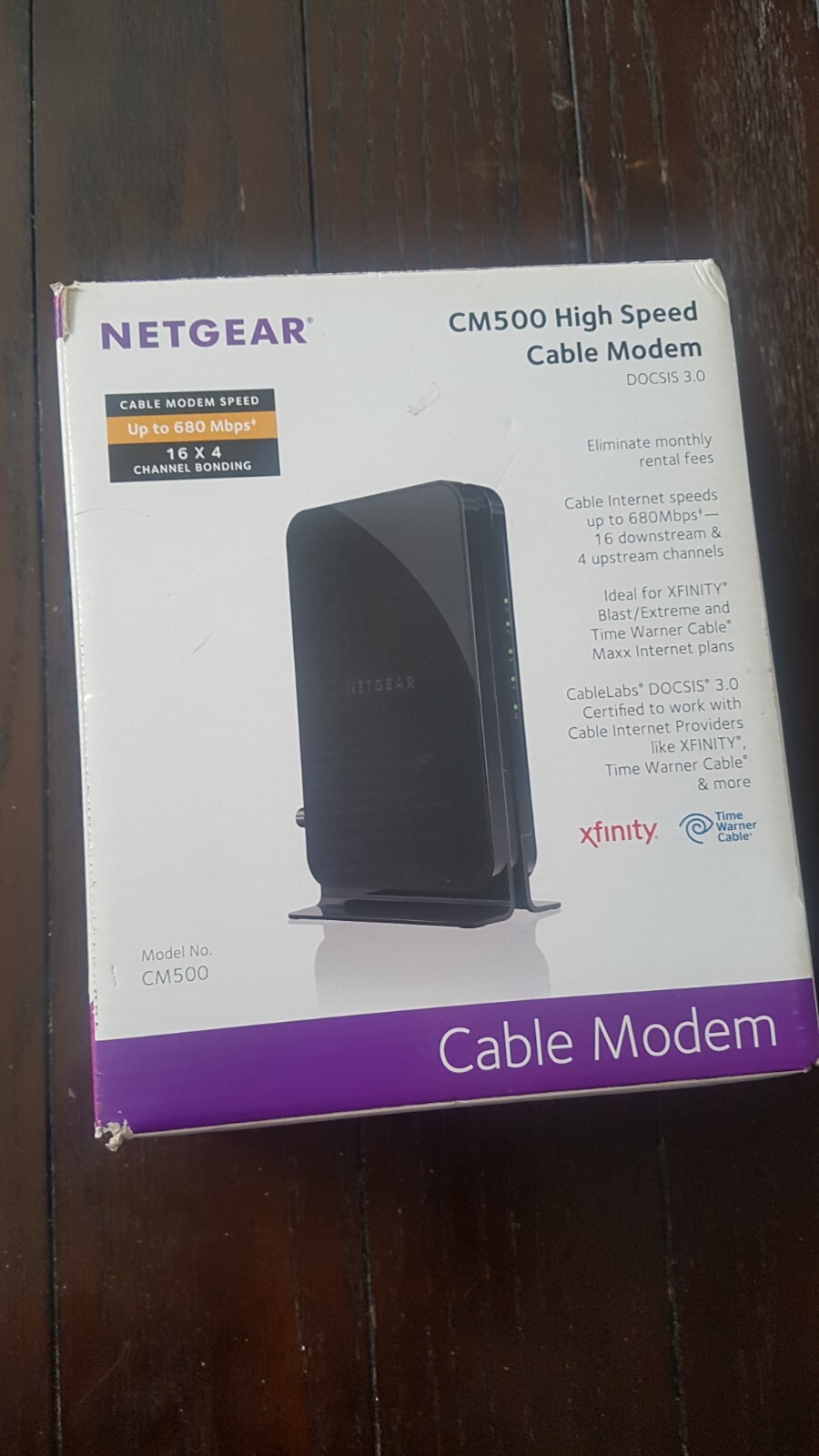 NETGEAR Cm500-1aznas 16×4 DOCSIS 3.0 Cable Modem Max Download Speeds of 686mbps