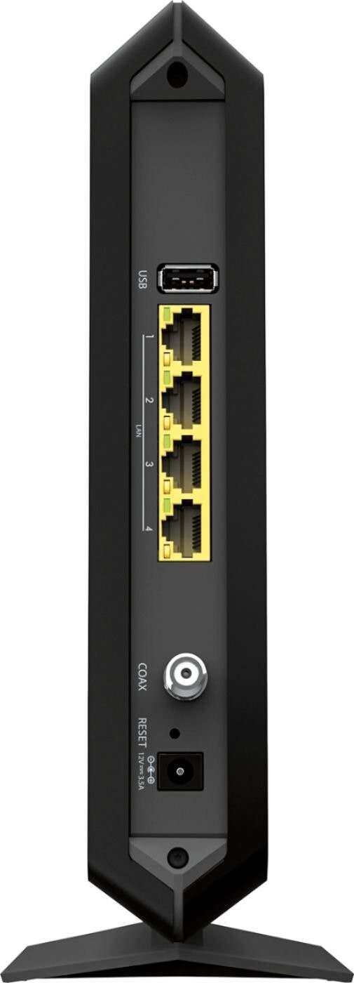 NETGEAR – Nighthawk AC1900 Router with DOCSIS 3.0 Cable Modem – Black