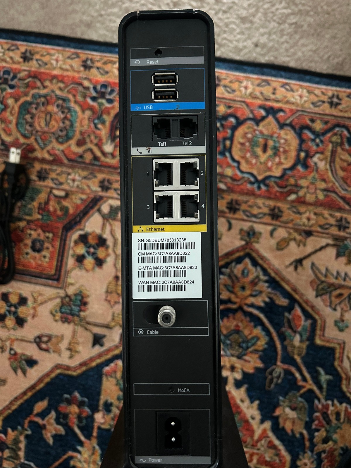ARRIS TG1682G Wireless Modem Router – Black