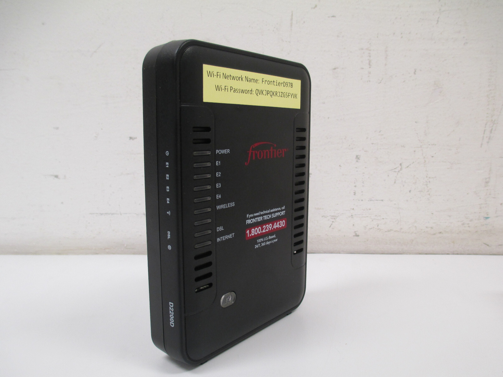 Frontier NetGear DSL Modem with WiFi ADSL2+ Router Model D2200D-1FRNAS