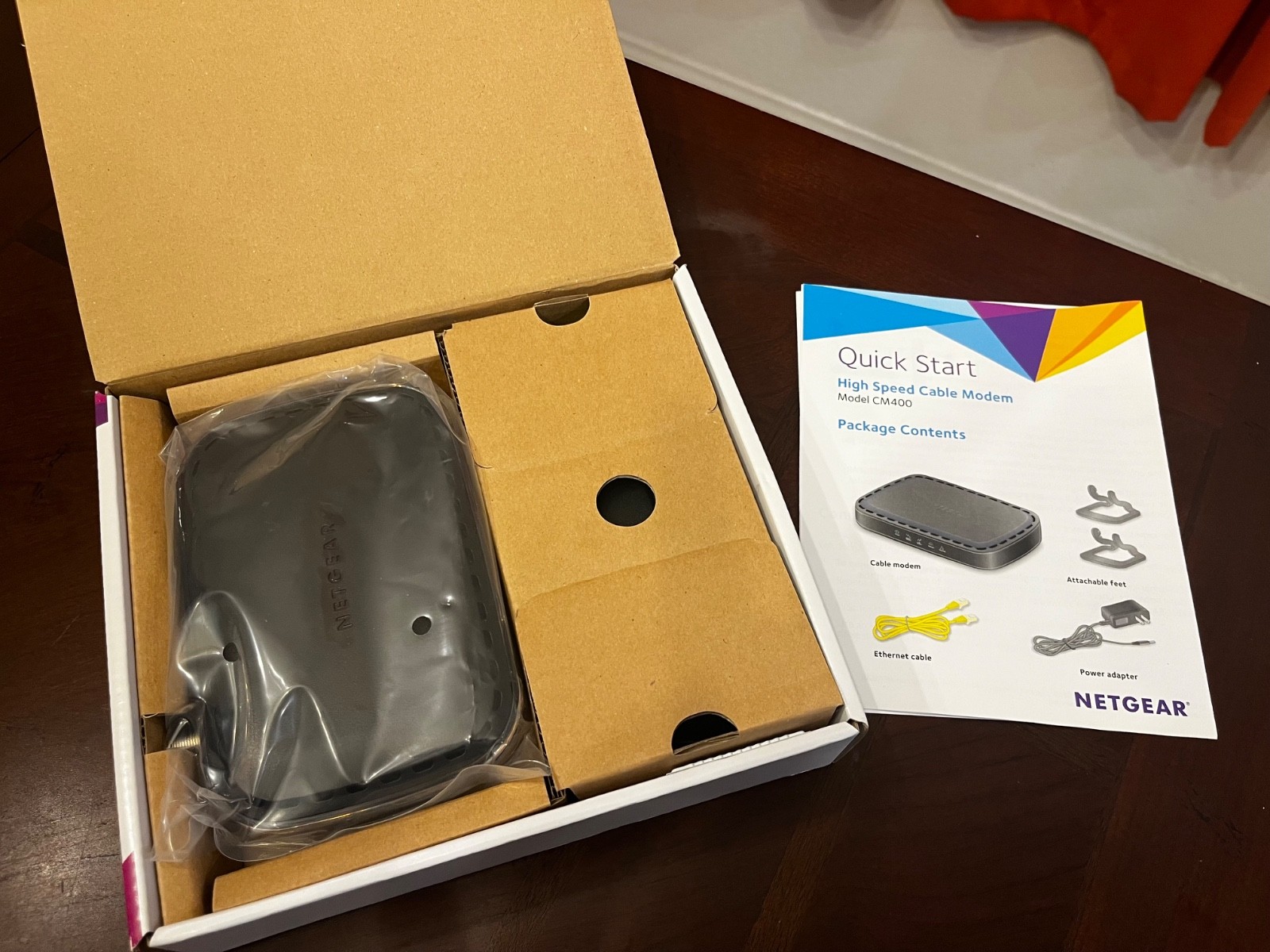 Netgear CM400 Docsis 3.0 High Speed Cable Modem + Power Adapter