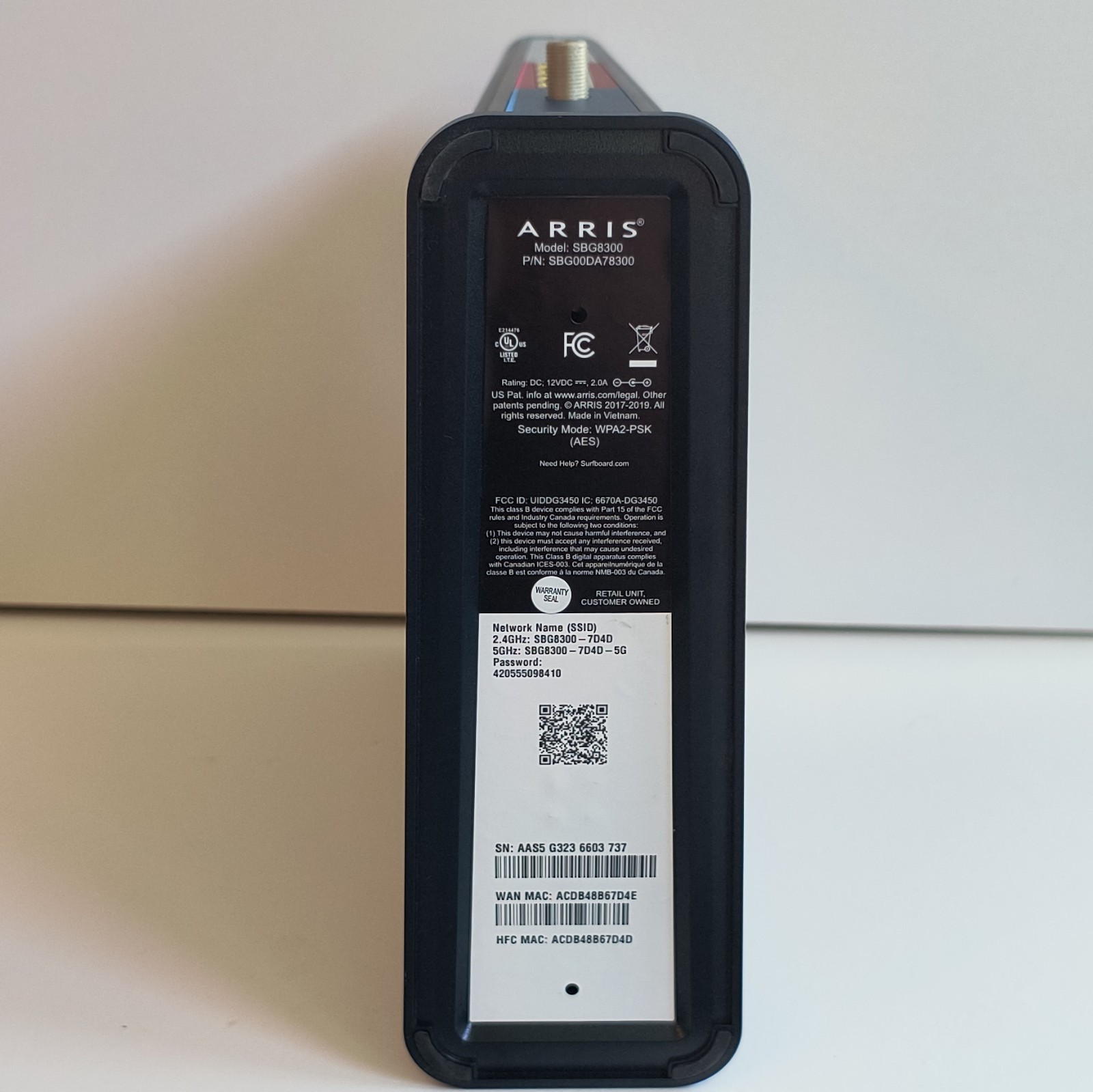 ARRIS Surfboard SBG8300, Black Modem Router – Cable Modem