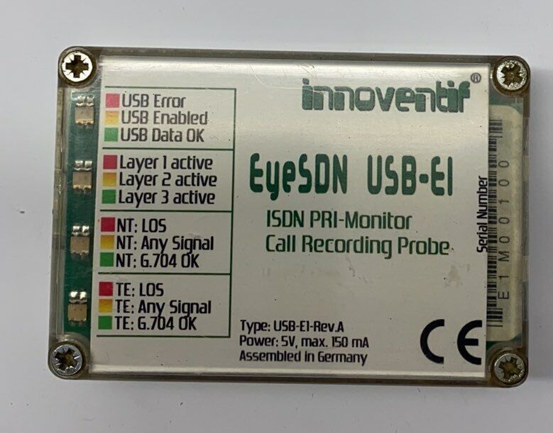 Innoventif EyeSDN USB / ISDN & Analog Leads | Rev. A | USB-E1
