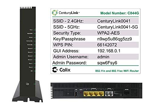 CenturyLink 844G Wireless 2.4 GHZ 5G Dual WiFi Internet Modem GigaCenter