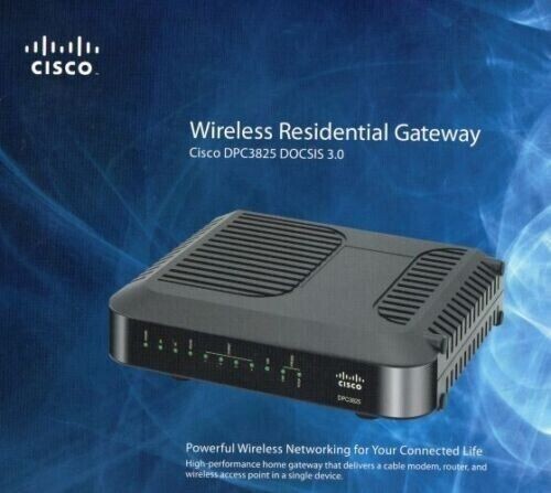 Cisco DPC3825 DOCSIS 3.0 Gateway Cable Modem WiFi Router
