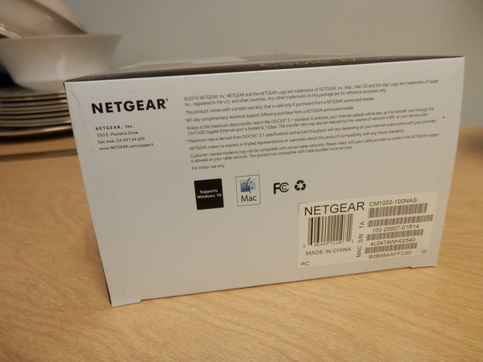 NETGEAR CM1000 DOCSIS 1000Mbps Cable Modem (CM1000-1AZNAS)