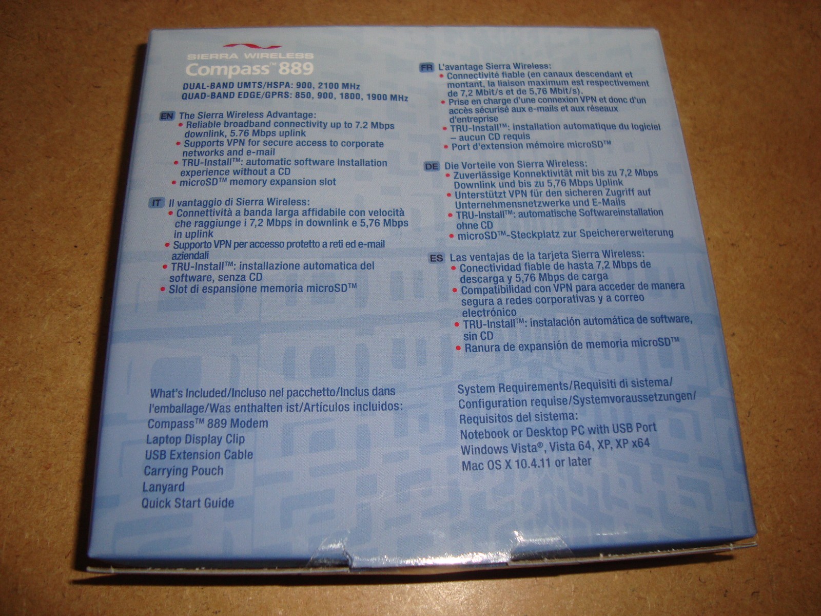 Sierra Wireless Compass 889 – BroadBand USB Modem HSPA 7.2 – See Photos –