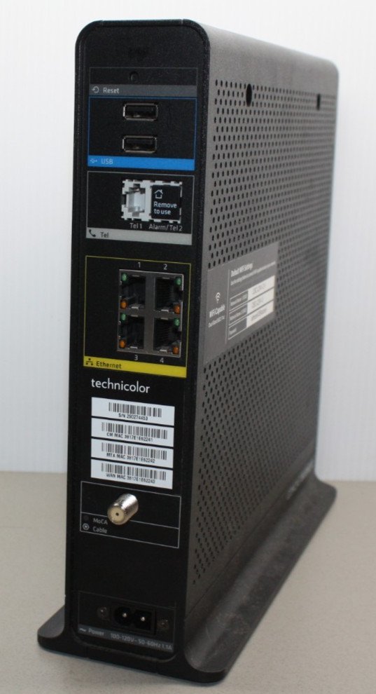Technicolor DPC3941B Comcast Business Dual Band WiFi Cable Modem Router w/ Cord
