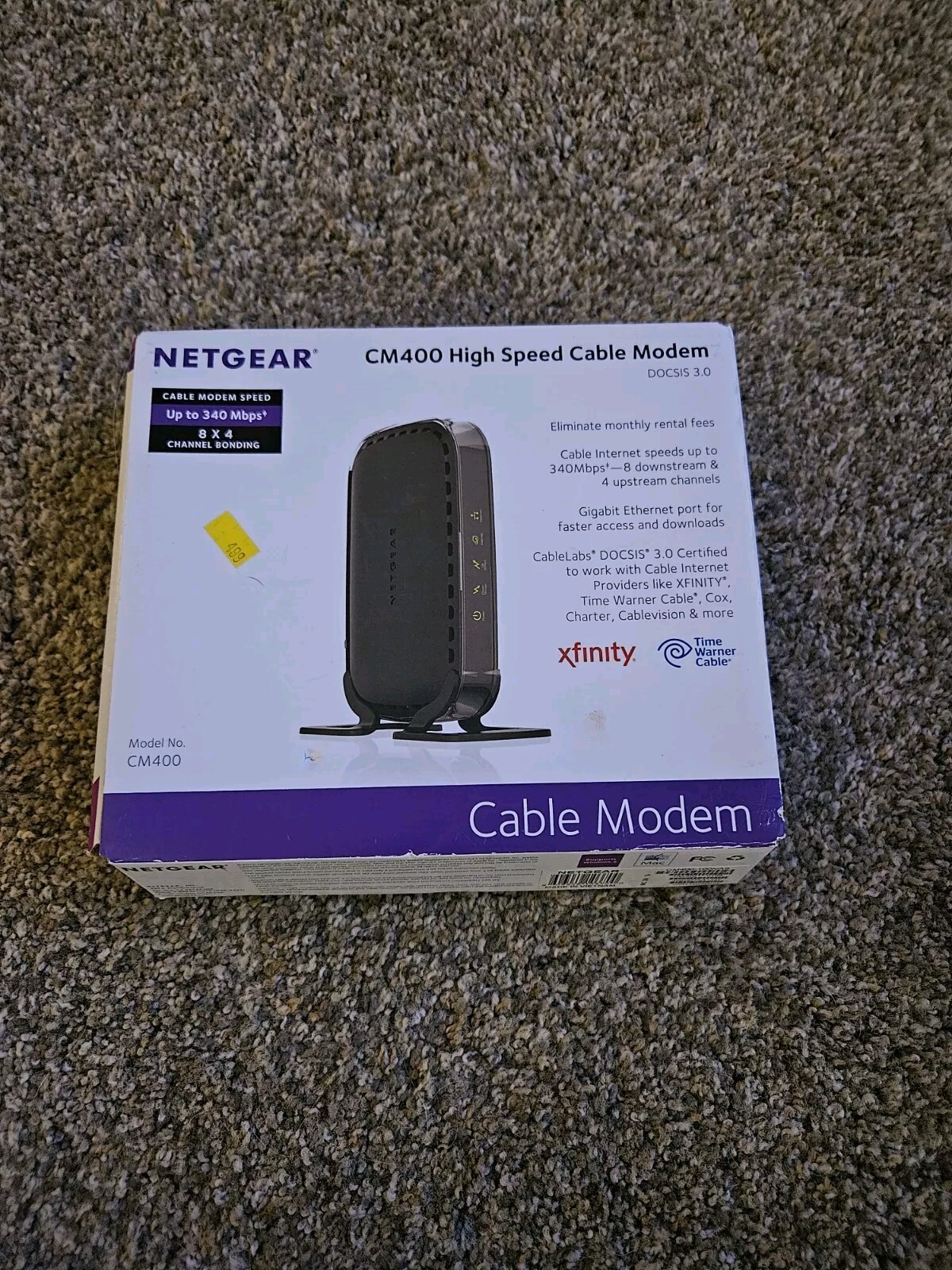 NETGEAR CM400 (Up To 340Mbps) High Speed Cable Modem