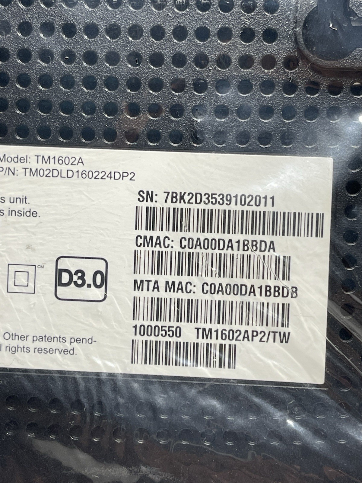 Arris TM1602A Docsis 3.0 Telephony Cable Modem for Charter Optimum Cablevision