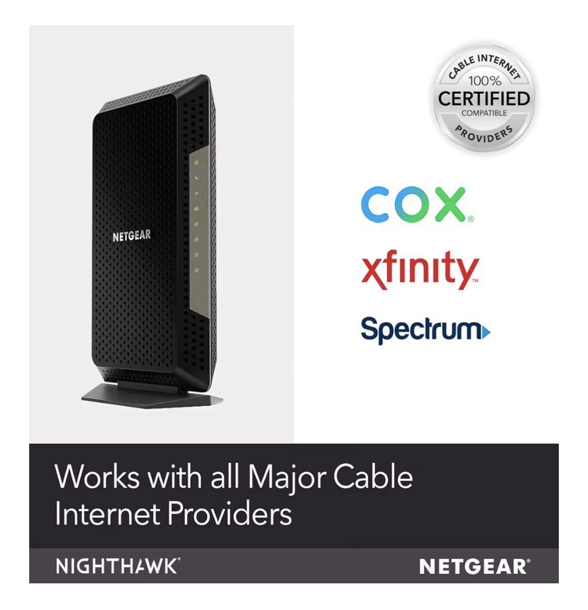 NETGEAR Nighthawk CM1200-100NAS DOCSIS 3.1 Cable Modem L-N