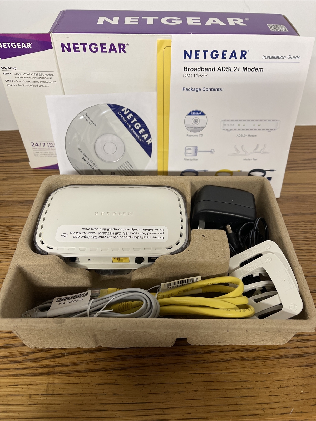 Netgear DM111PSP-100NAS Broadband ADSL2+ Modem – White