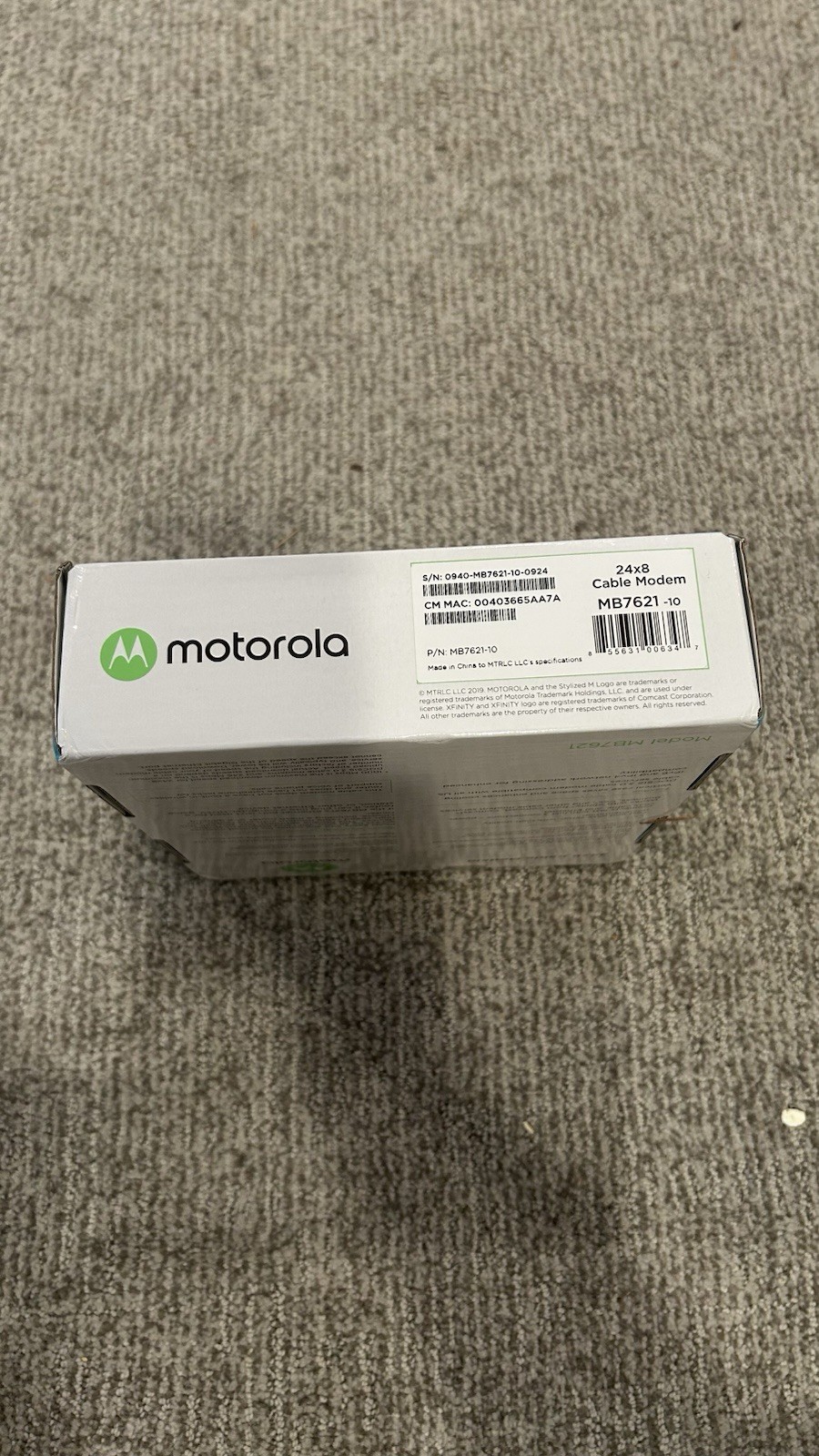 Motorola 24×8 Cable Modem MB7621 DOCSIS 3.0 1000+ Mbps Xfinity Cox 24 – Used
