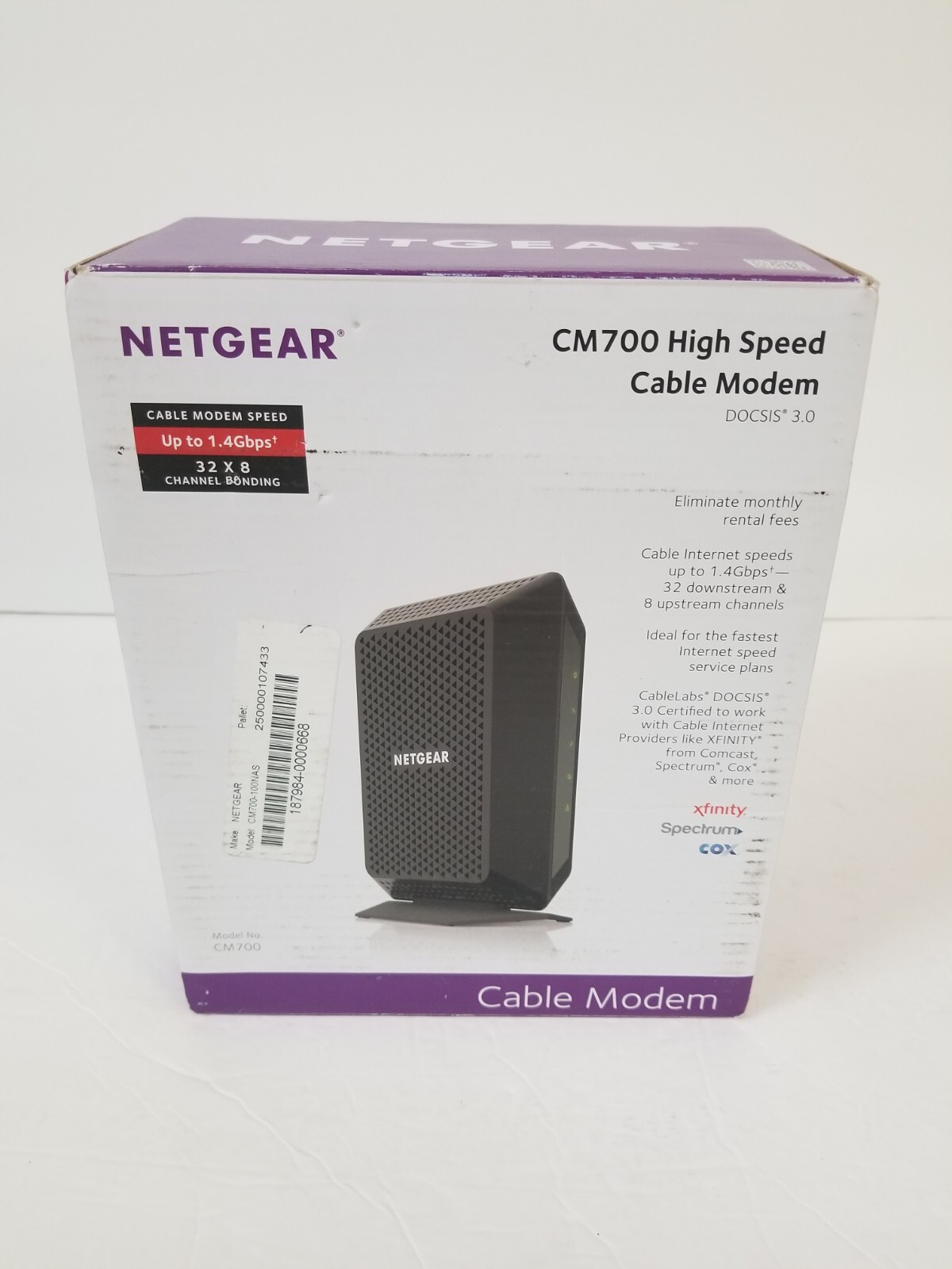 NETGEAR CM700-100NAS High Speed Cable Modem DOCSIS 3.0