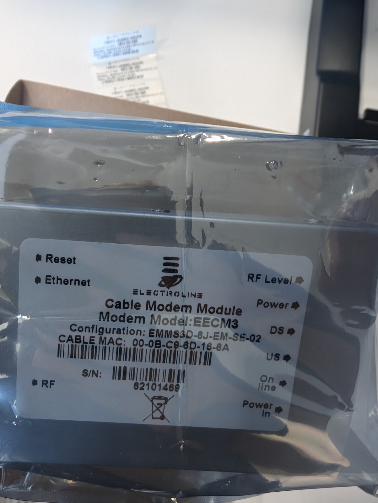 Electroline DOCSIS 3.0 Embedded Cable Modem EMMS3D-6J-EM-SE-02-SI, V1.12