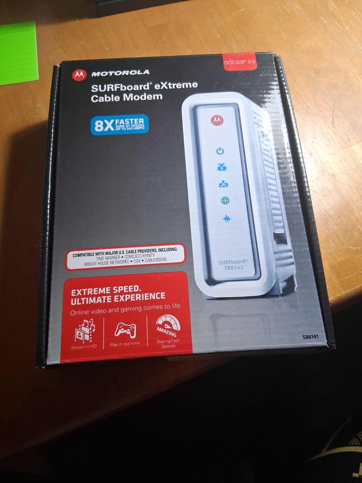 New old Stock; SB6141 MOTOROLA-SURFboard eXtreme cable Modem DOCSIS 3.0