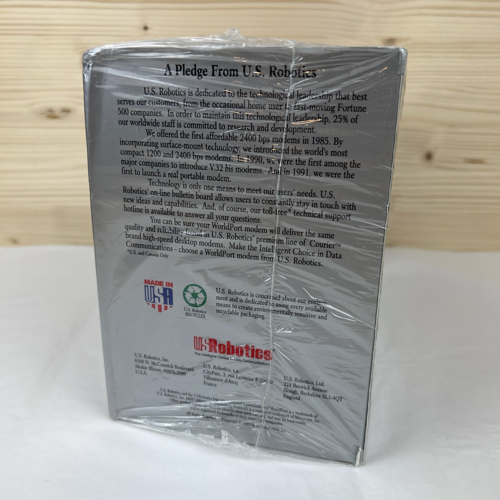 NOS WorldPort USRobotics 2496 V. 42 bis Fax/Data Modem 9600 bps – NEW Sealed