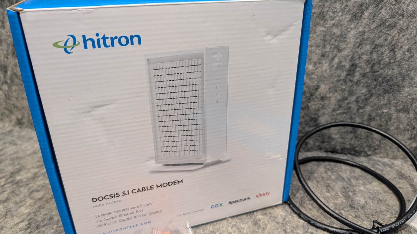 Hitron CODA56 DOCSIS 3.1 Cable Modem 2.5GbE White – Cox/Spectrum/Xfinity 🔥New🔥