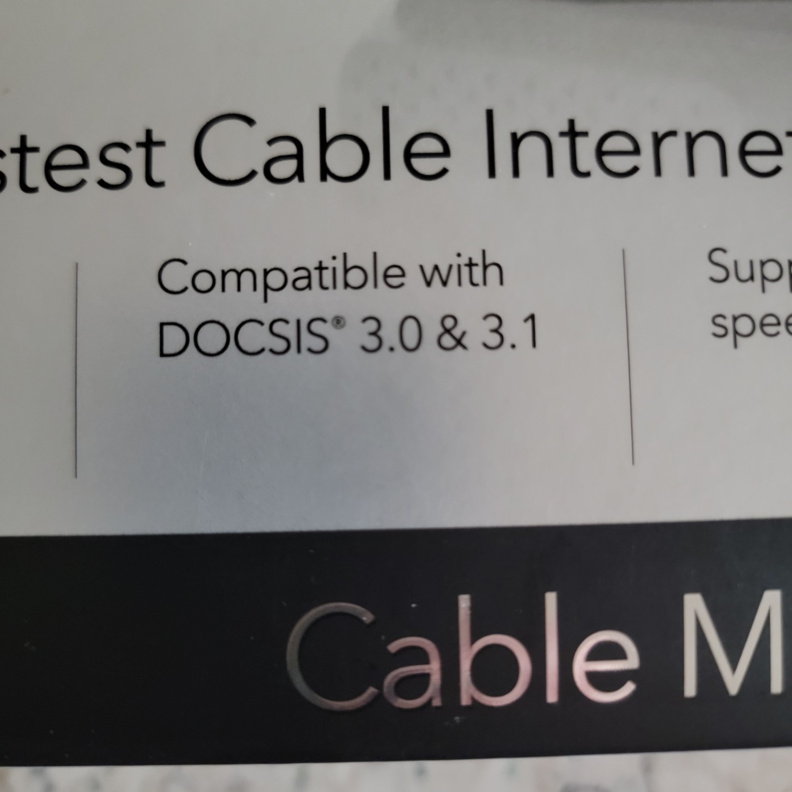 NETGEAR CM1000 DOCSIS 3.1 Cable Modem 1 Gbps Gigabit Ethernet CM1000-100NAS