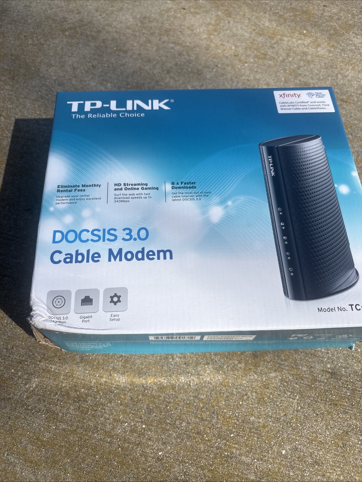Tp-Link Docsis 3.0 Cable Modem Tc-7610 High Speed Internet Network Device